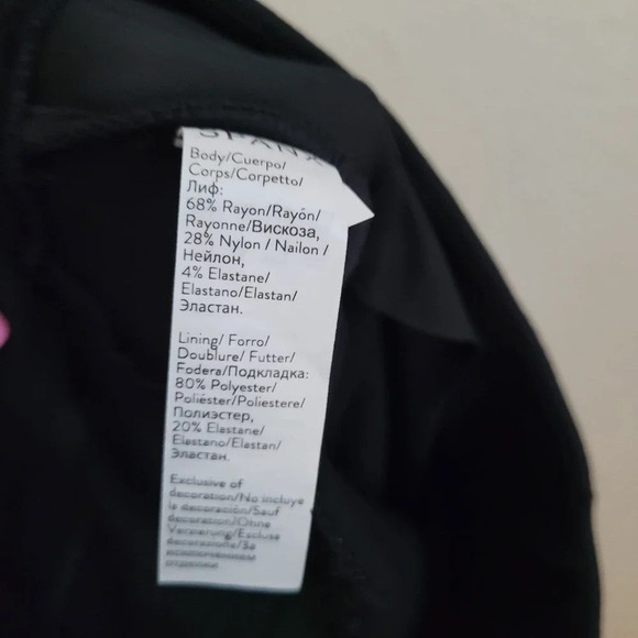 Spanx Women's Ponte Pant Size S Black Solid Sequin Trim Rayon Pockets Pull On - Picture 5 of 10